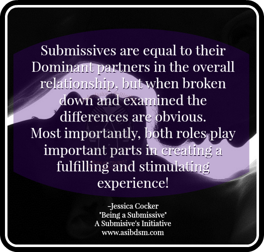 "Being a Submissive" Quote- A Submissive's Initiative